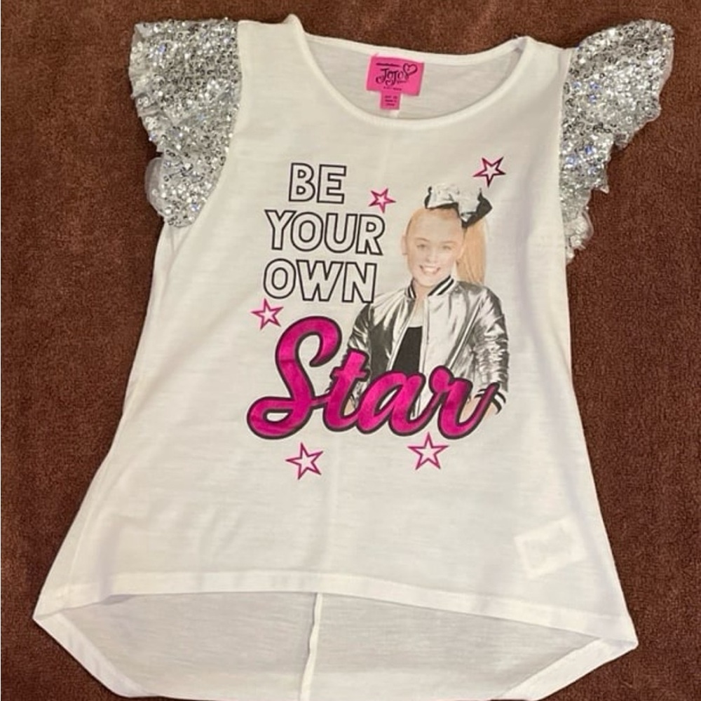 JoJo Siwa White and Silver Star Tee